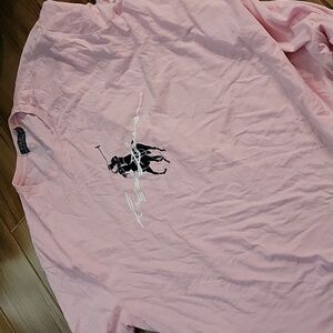 Pink 3xb Polo Single Pony T Shirt